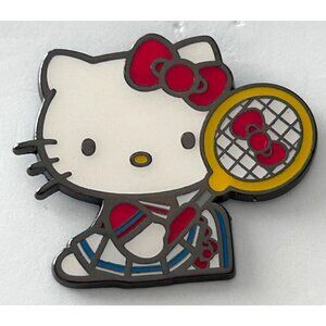 Hello Kitty Tennis Pin 2023 Sanrio Collectible Metal Lapel Badge